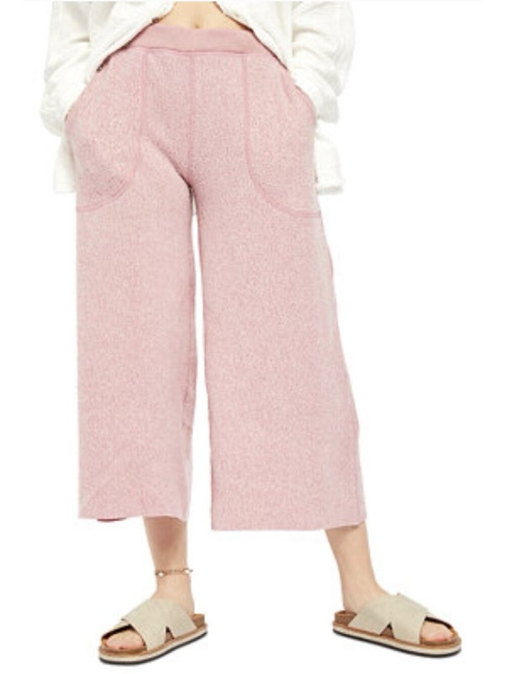 FREE PEOPLE X RAGABOND Yes They’re That Soft Cropped Wide Leg Pull On Pants XS
